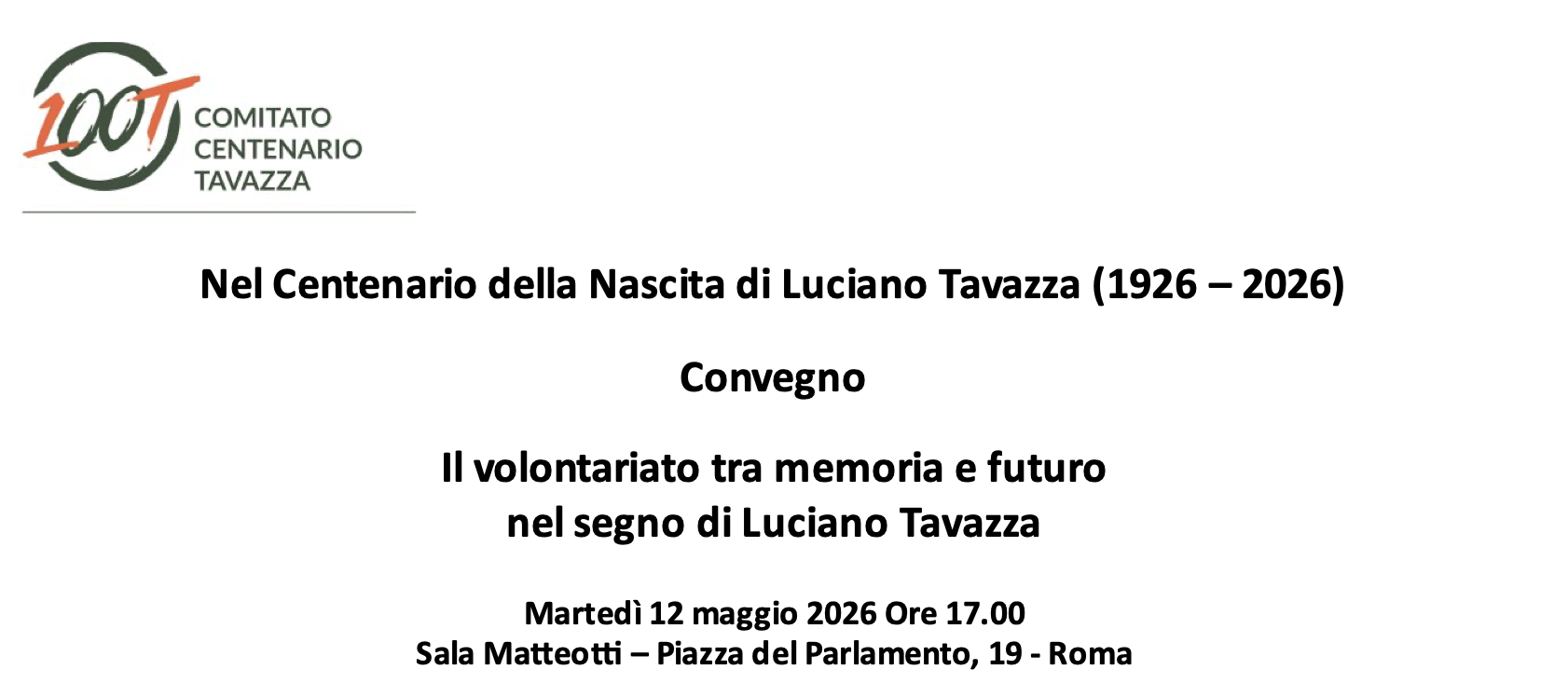 Il volontariato tra memoria e futuro nel segno di Luciano Tavazza - Saluto di Ascani